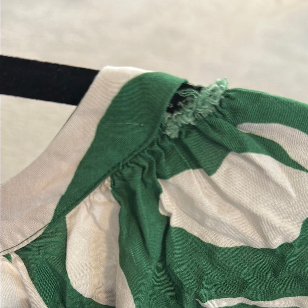 H&M Green and White Sundress